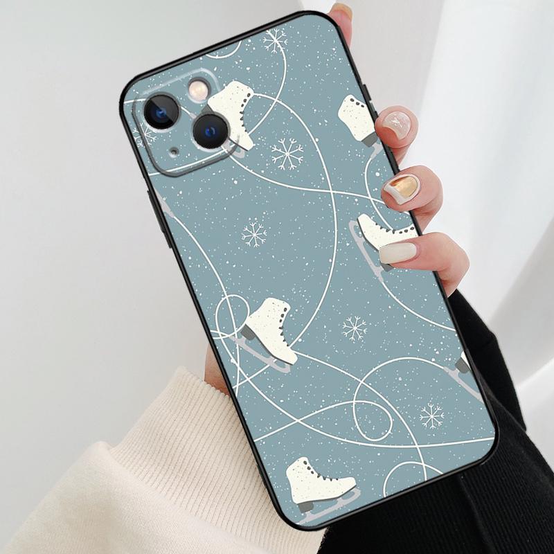 Figure Skating Ice Skating Phone Case For iPhone 13 Pro Max 16 15 11 12 14 Pro Max mini XR 15 16 Plus 16e Cover Coque