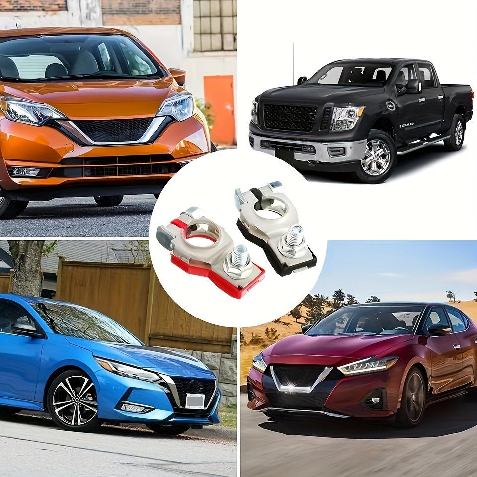 Battery Terminal Connector (1 pair), Positive and Negative Automotive Battery Cable Terminal Top Post with Plastic Backing