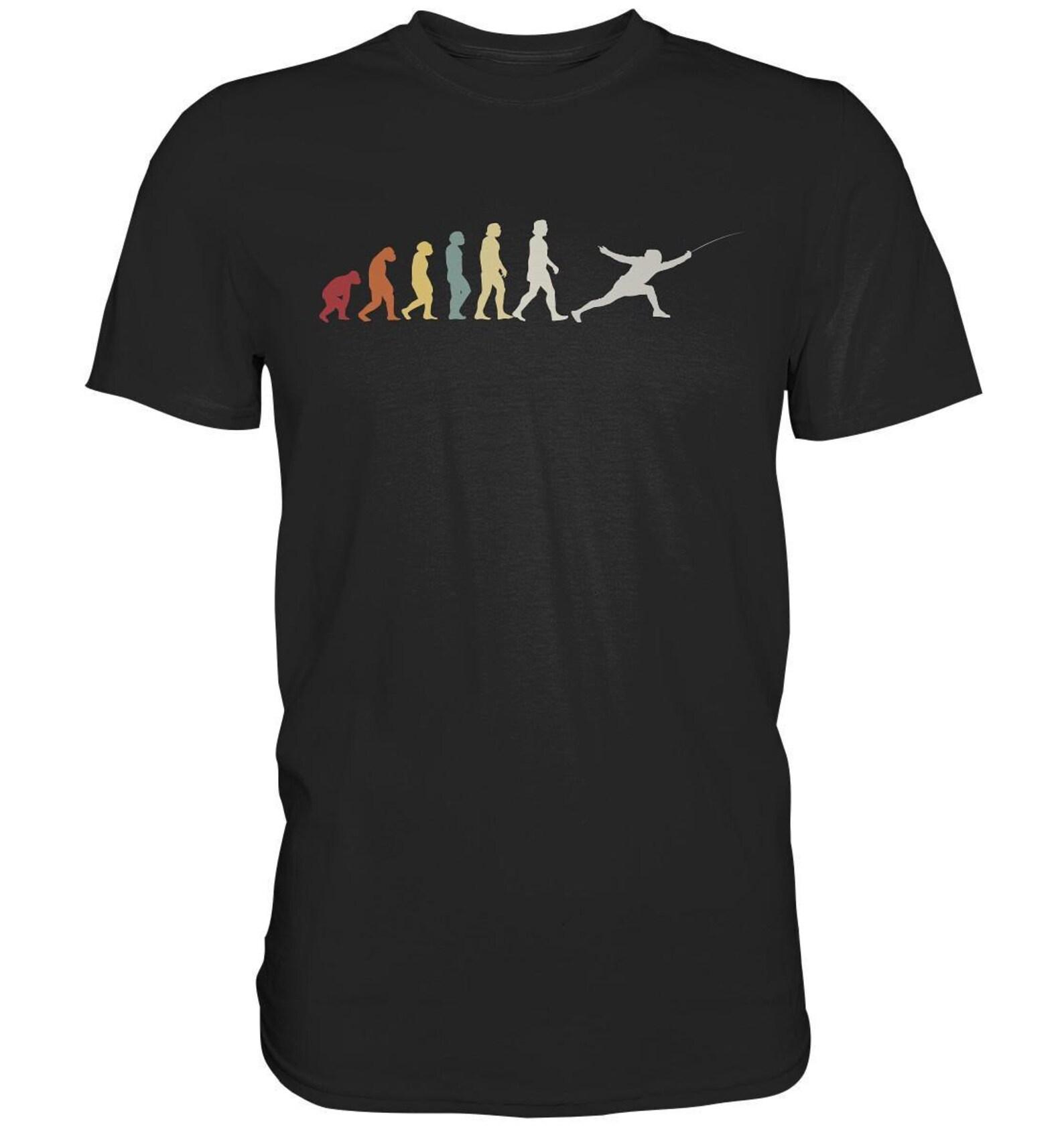 Fencing Shirt Fencer Evolution Fencing Gifts - Premium T-Shirt L