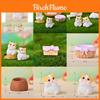Adorable Orange Tabby Cat Resin Figurine For Diy Miniature Garden Decoration