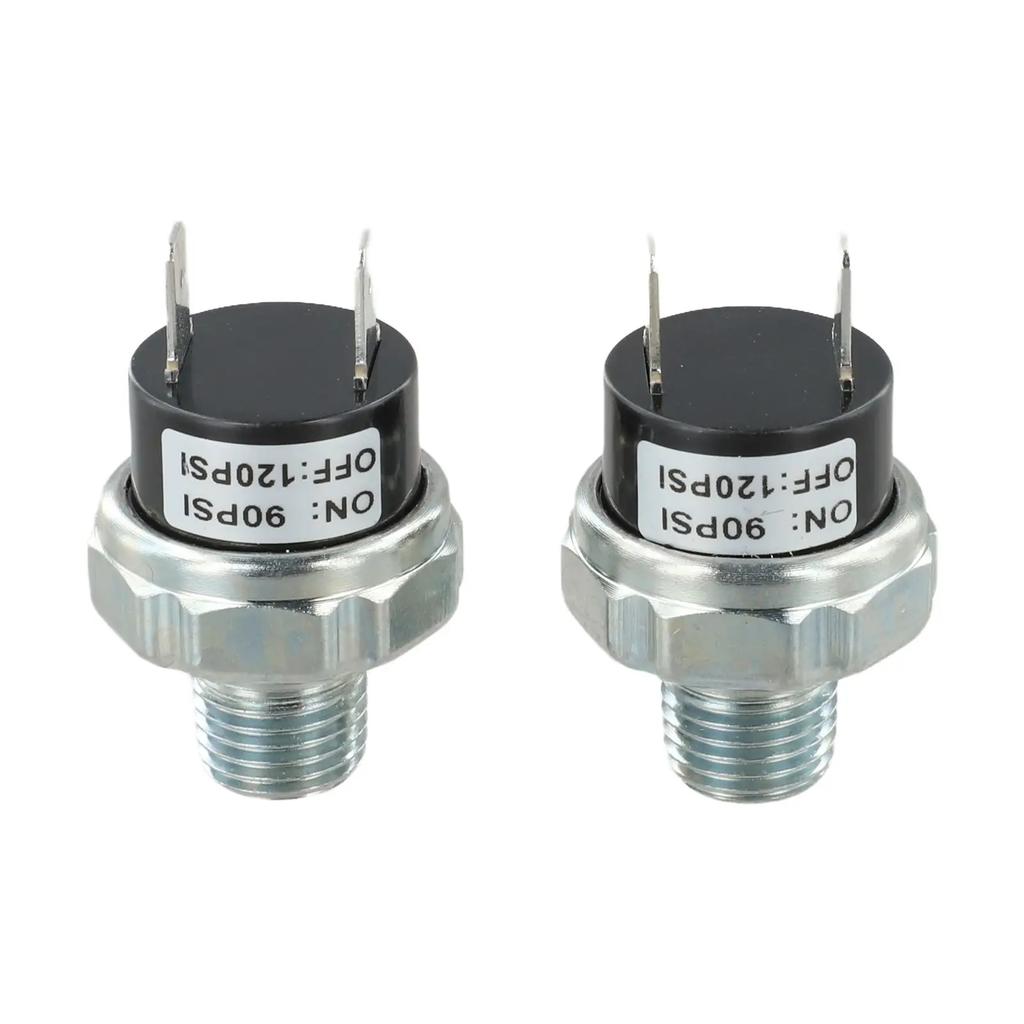 Air Compressor Valve Switch 18 NPT Thread Air Pressure Control Switch with 90 120PSI and 120 150PSI Options for Pneumatic Use