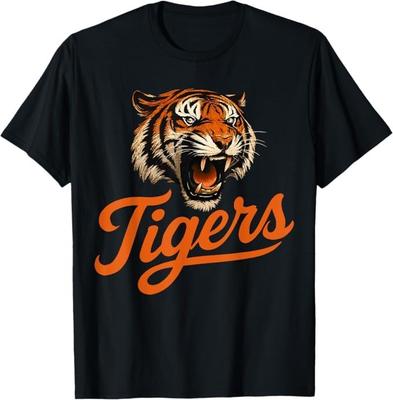 Retro Tigers Throwback Style Klassisches Geschenk für Männer Frauen Kinder T-Shirt