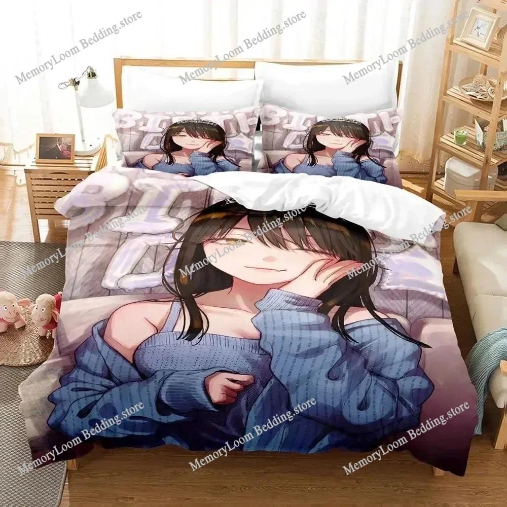 Anime Theme Cute The Ice Guy His Cool Female Colleague Bedding Set Full/Queen Size Duvet Cover Pillowcase Kids Bedroom Soft Set