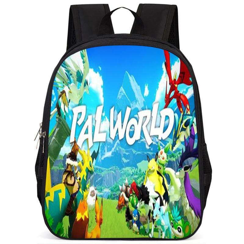 Spacious Palworld Student Backpack For School 15 Inch Large Capacity Polyester Bag