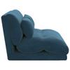 Adjustable Floor Footstool Blue Velvet
