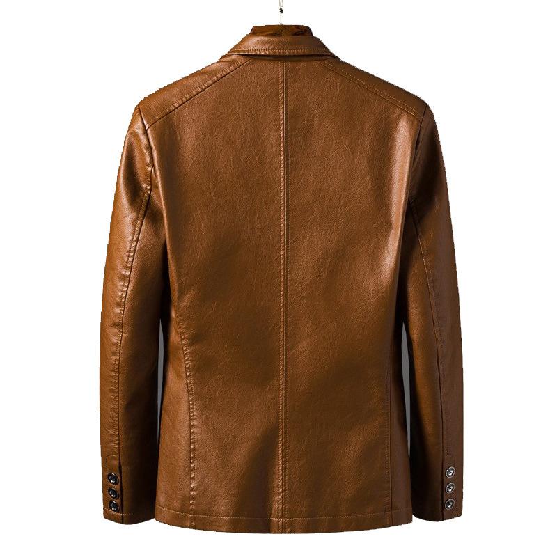 New Spring and Autumn Jackets, Men's Warm Leather Jackets, Casual and Fashionable Men's Pu Leather Jackets, Leather Suits