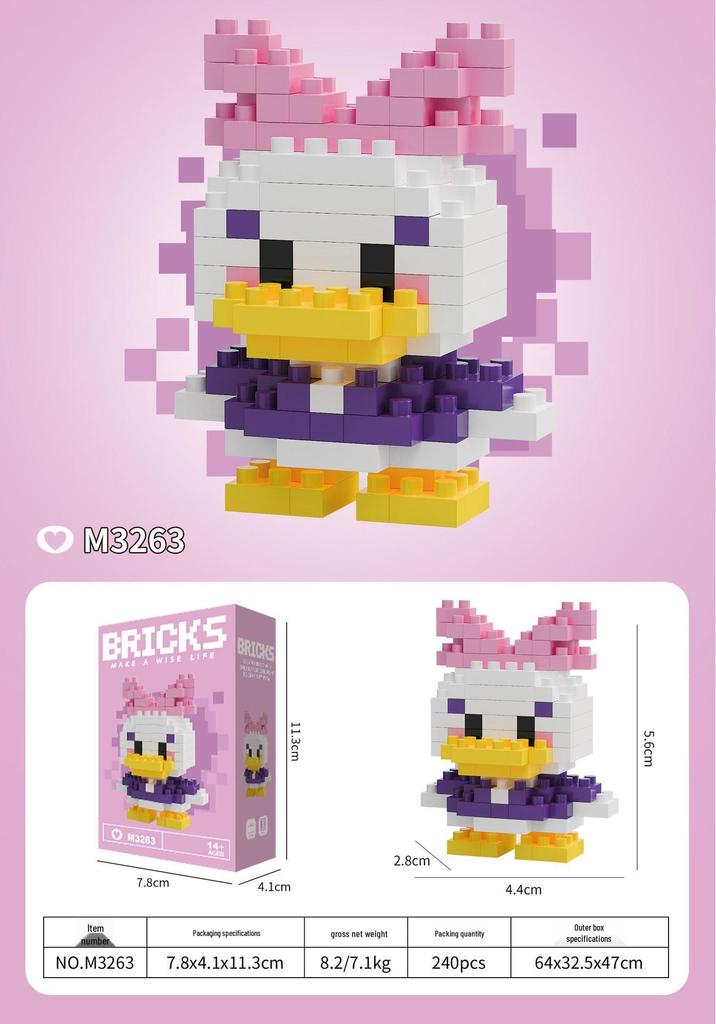 Tiny Berry Bear Nini Building Blocks - Educational Cartoon Figurine for Kids