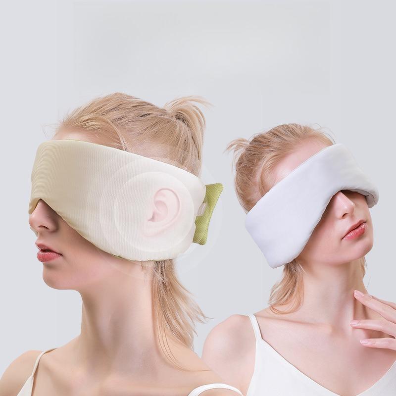 1pc Cool‑Warm Dual‑Sense Capsule Sleep Eye Mask Full‑Coverage Light Blocking Eye Cover for Office Nap Travel