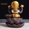 CO&LO Lord Ganesha India Elephant God Backflow Incense Burner Censer Holder Gift Decor
