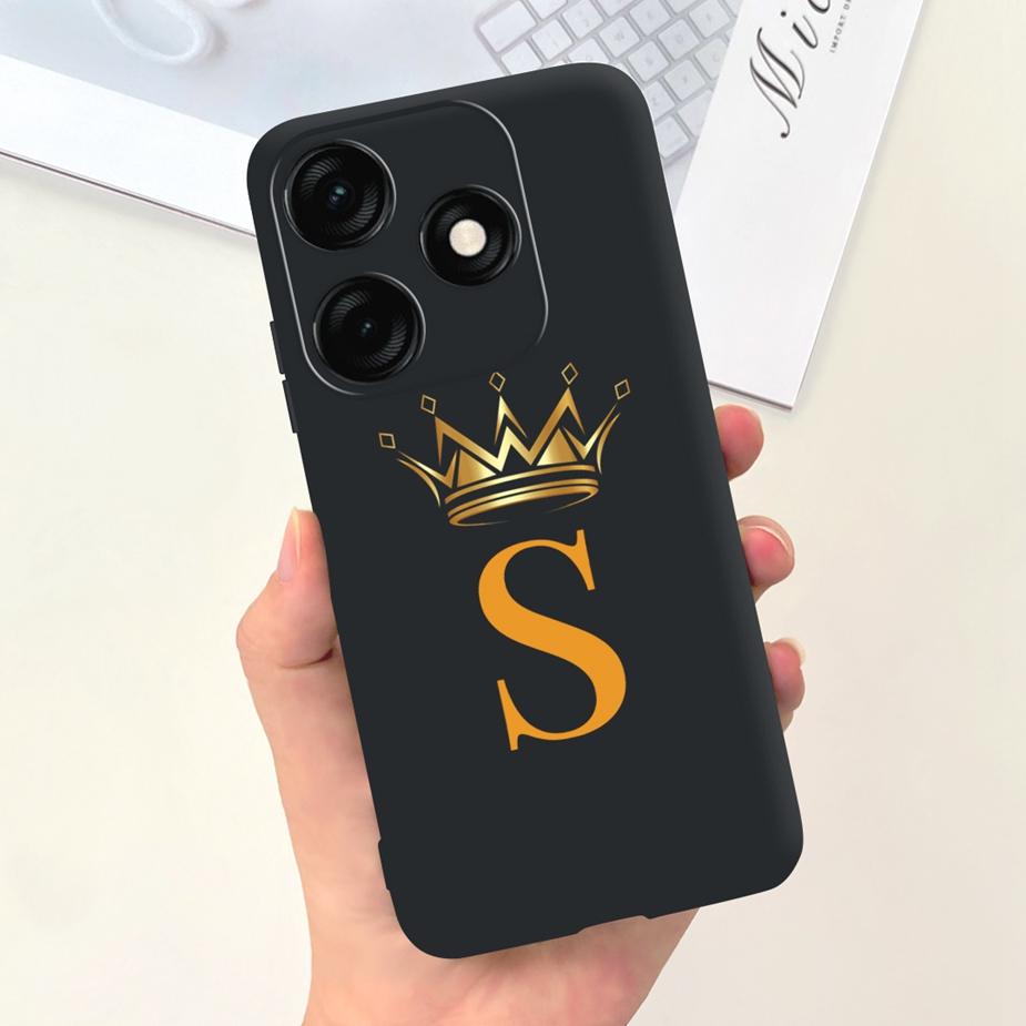 For Tecno Spark 20 Case Spark 20C Cute Crown Letters Cover Soft Silicone Phone Case For Tecno Spark 20 Pro Spark20 C Fundas Capa