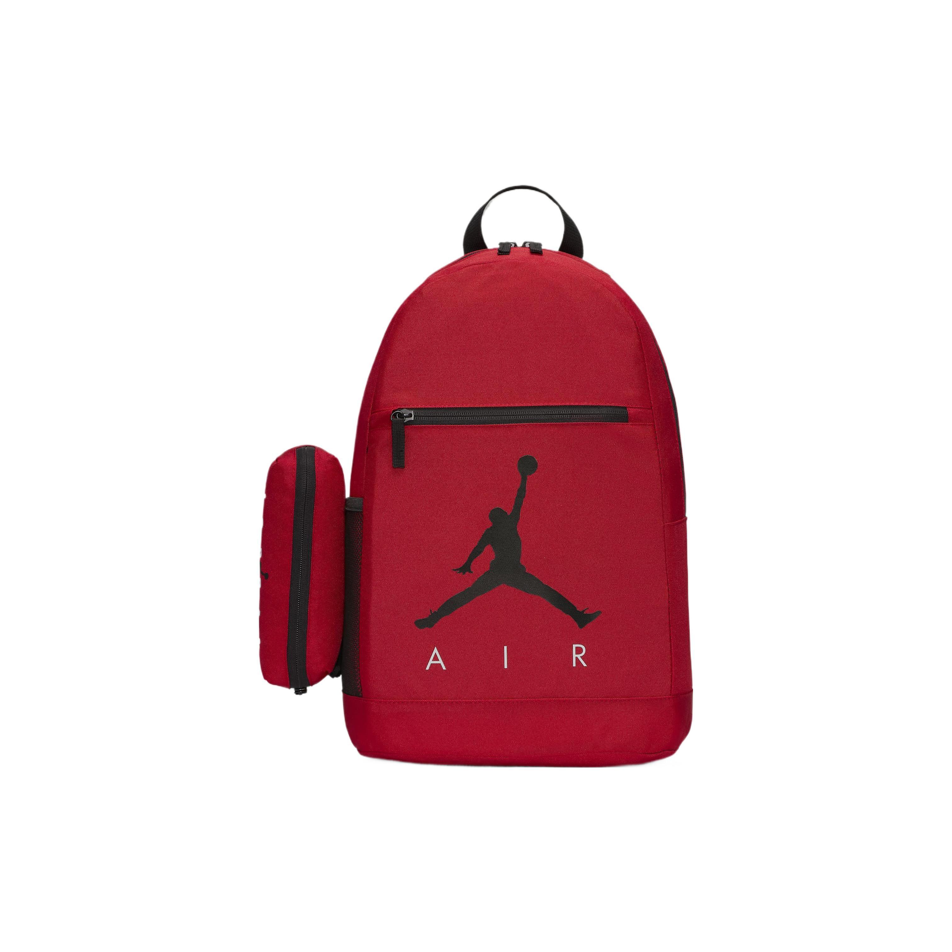 Jordan Air Logo Sports Leisure Polyester Backpack Large Unisex Backpacks Red 9A0503-R78 Red