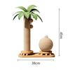 Coconut Tree Style Cat Tree Integrated Cat House with Solid Wood Scratching Post for Cats
