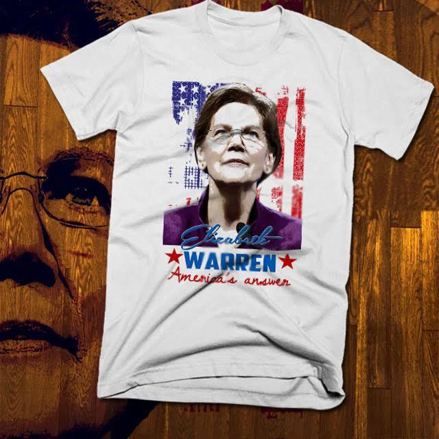 

Elizabeth Warren 2020 T-shirt S-3XL, Presidential primary election, democrat 3XL
