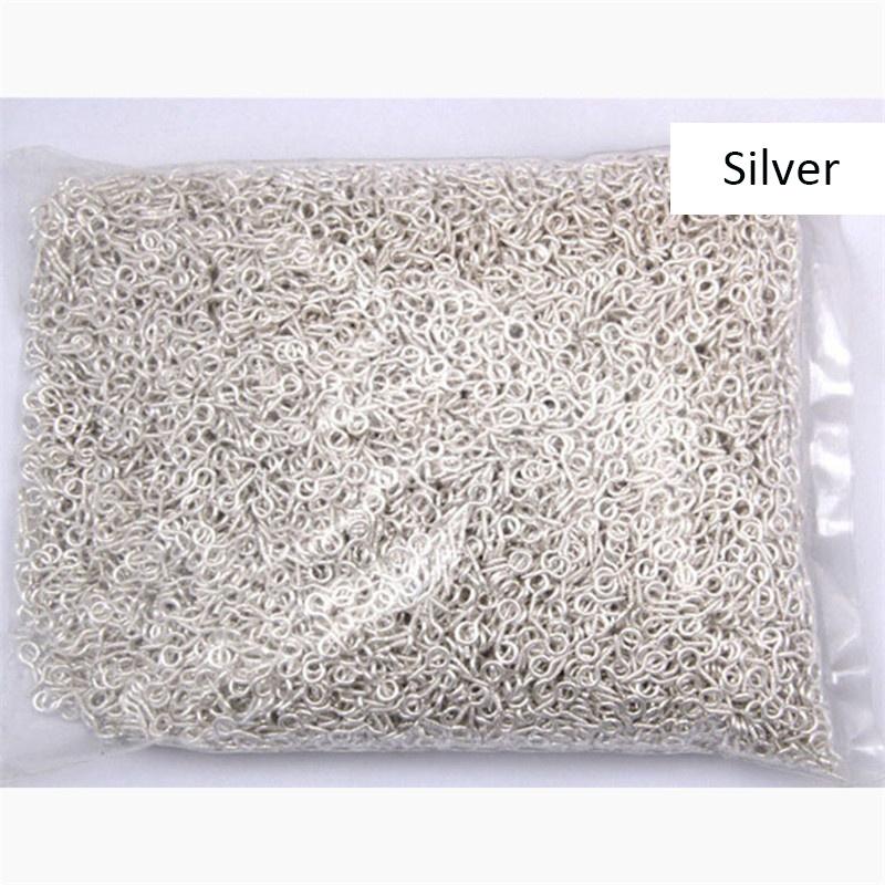

300Pcs Mini Screw Eye Pins for Jewelry Making Pearl Beads Screw Threaded Hooks Eyelets Clasps Findings for Bracelet DIY Earrings 8mm серебряный