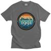 Retro Vintage Made In 1991 T Shirt Unisex Preshrunk Cotton Tshirt Casual Tee Tops Short Sleeve 30 Years Old 30th Birthday Tshirts