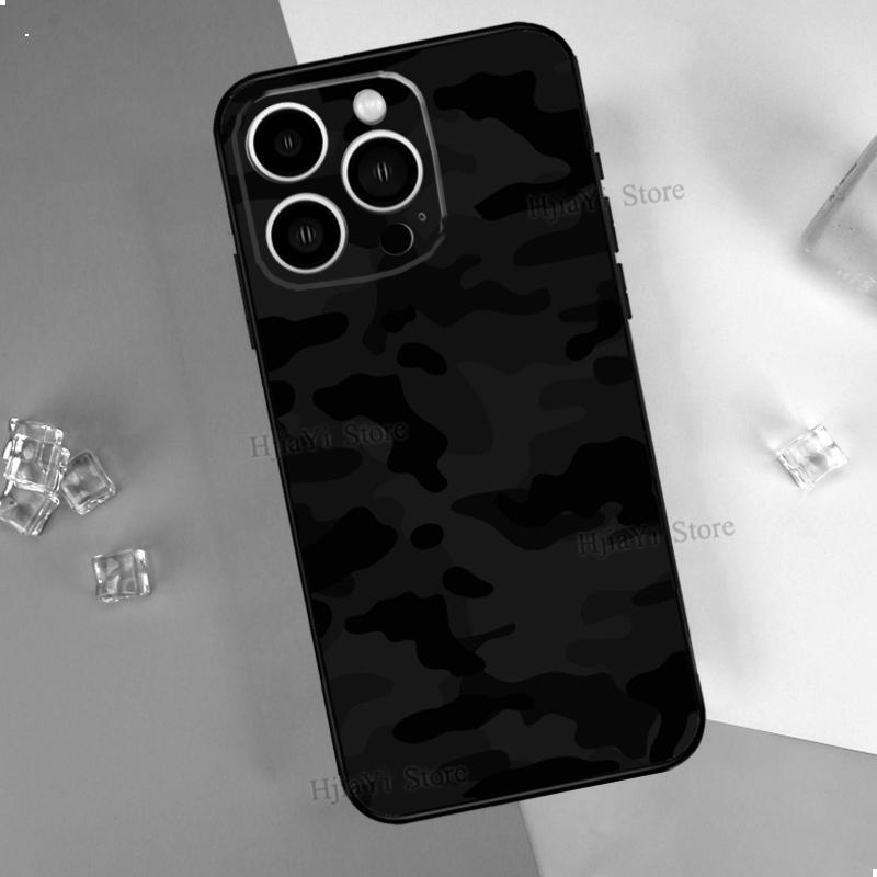

Черный камуфляжный чехол для iPhone XR X XS Max 5S 6S 7 8 Plus SE 2020 11 12 13 Pro Max Mini Phone Cover iPhone 13Pro MAX