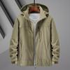 Men's Waterproof Breathable Outdoor Jacket with Detachable Hood - Spring/Autumn Plus Size Windbreaker & Sport Casual Outerwear.