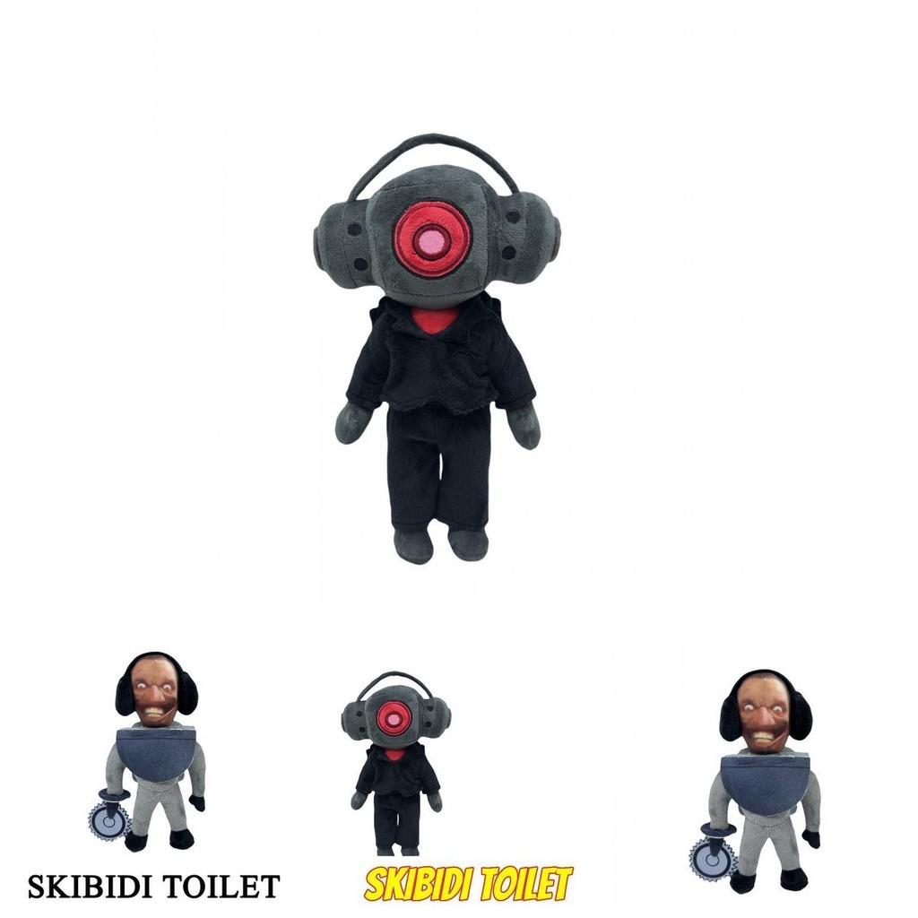 Skibidi Toilet Man Plyšová hračka Roztomilá vycpaná panenka Pro děti a sběratele Krátká plyšová látka PP bavlněná výplň Výška 18 cm