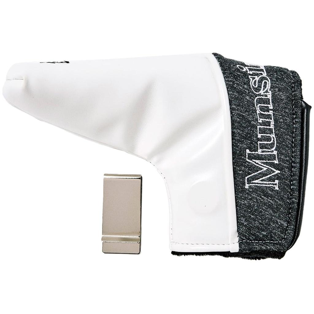 Munsingwear Classic Putter MQBXJG51 WH00 Cover, Pin-Type, Mallet-Type, Magnetic, Golf, (White)