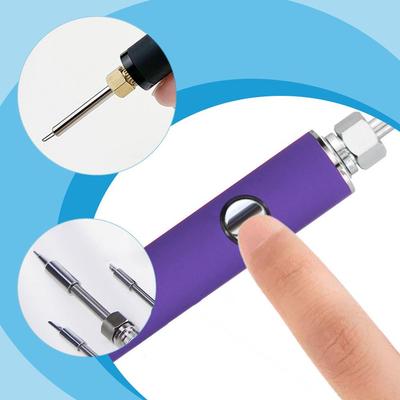 USB Soldering Iron Pen 650mah Soldering Welding Iron Kit Preheating LED Heat 510 Tools Tips Sol V9X8
