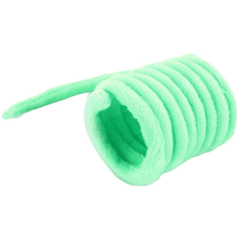 Cat Spring Toys Safe and NonToxic Chewable Improve Health Spring Plush Cat Toys for Kittens(Green )