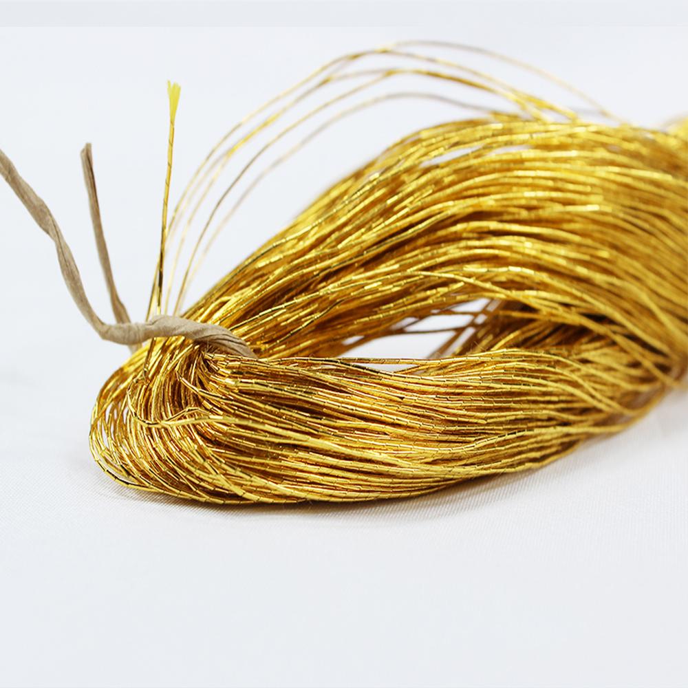 1 PIÈCE 70m Doré Brillant rond Fil à Broder Soie