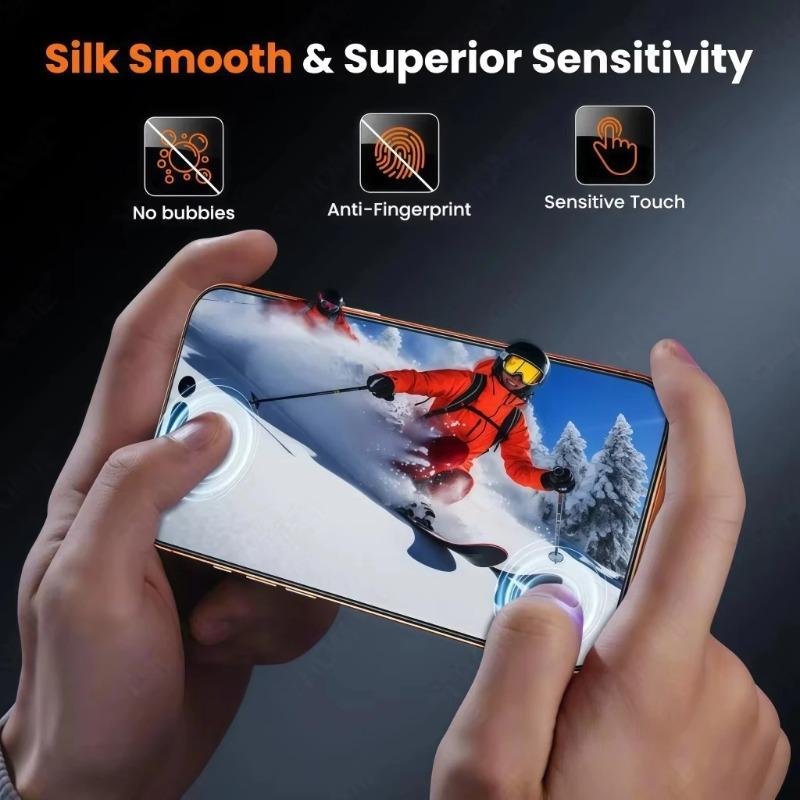 5Pcs Tempered Glass Film For iPhone 17 Pro Max 11 12 13 14 15 16 14 15 16 Plus 17 Air 6 7 8 SE 2 X XR XS Max Screen Protector