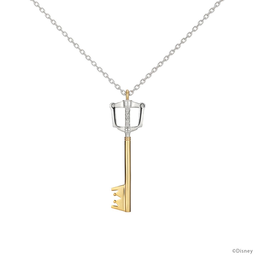 

[U-Treasure] Official Kingdom Hearts Keyblade Kingdom Chain Dark Side Necklace Silver Gift