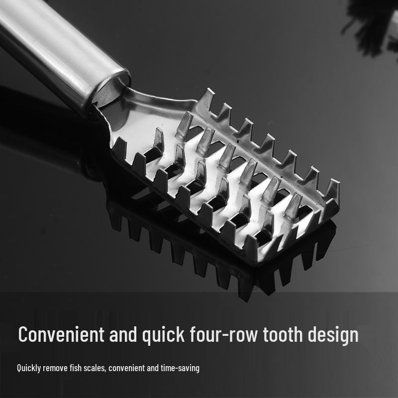 Stainless Steel Fish Scale Scraper & Descaling Brush