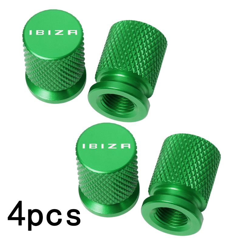 4pcs Car Wheel Tire Valve Caps Tyre Stem Covers Airdust Waterproof For Seat Ibiza 6F 6L 6J 2011 2010 MK3 6K 2018 IV 2023 MK4