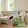 Cartoon Barbapapa Cute Blanket Warm Soft Suitable For Bedroom Sofa Bed Living Room Office Travel Camping Gifts