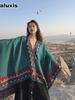 Card Salt Lake Tourism Oversized Fringe Shawl Women's Ethnic Style Thick Blanket
