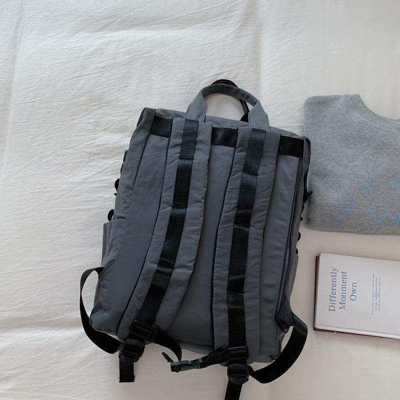 Schoolbag Autumn New Korean Version Fresh Contrasting Colors Splicing Atmosphere Backpack Women's Light Commuting Versatile Large-capacity Backpack