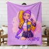 Blanket Print K - Pop Demon Hunters Flannel Blanket Latest Fashion Pop Girl Group