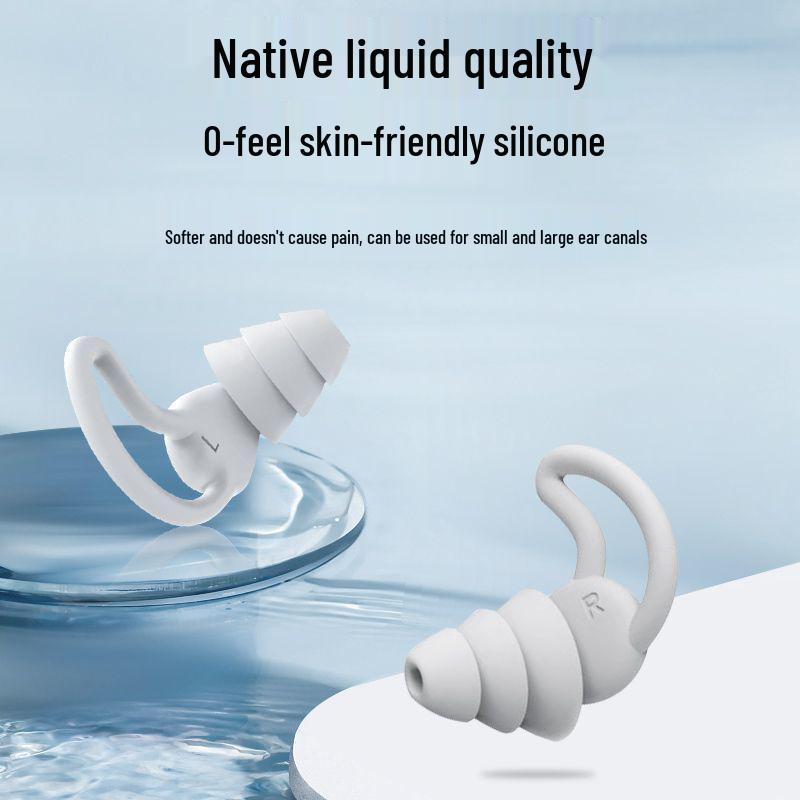 Waterproof Soundproof Silicone Earplugs: Professional Noise Reduction for Sleeping, Dorms, and Swimming