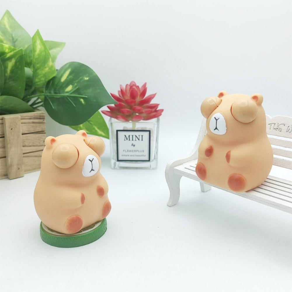 Blow Bubble Squeeze Sensory Toys Vinyl Cartoon Capybara Knead Toy Kids Adults