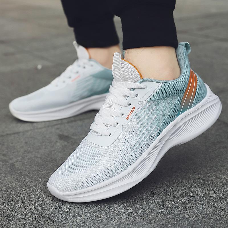Spring and summer large size sports shoes new mesh breathable travel casual shoes light soft sole comfortable running shoes