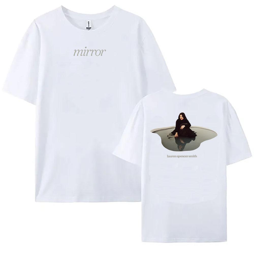

Mirror LAUREN SPENCER SMITH T-shirt Cotton Loose Unisex Streetwear Singer Printing Fashion Unisex T Shirt Casual Graphic Tshirts S