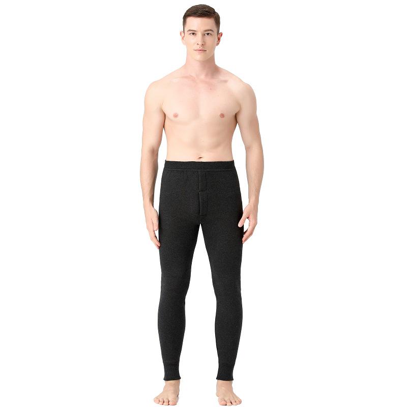 Men's and Women's High-Waisted Warm Wool Pants with Fleece Lining and Cashmere-Like Comfort.