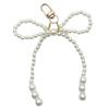 Pearls Beaded Bowknot Keychain Stylish Butterfly Knot Pendant Keyring Bag Charm