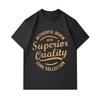 Men's 100% Cotton Crew Neck Short Sleeve T-Shirt, Authentic Denim Superior Quality 1976 Retro Printed Casual Breathable Soft Summer Basic Tee for Dail
