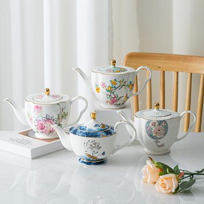 European Bone Porcelain Coffee Pot with High Aesthetic Value, Household Afternoon Tea Set, Light Luxury Ceramic Water Kettle