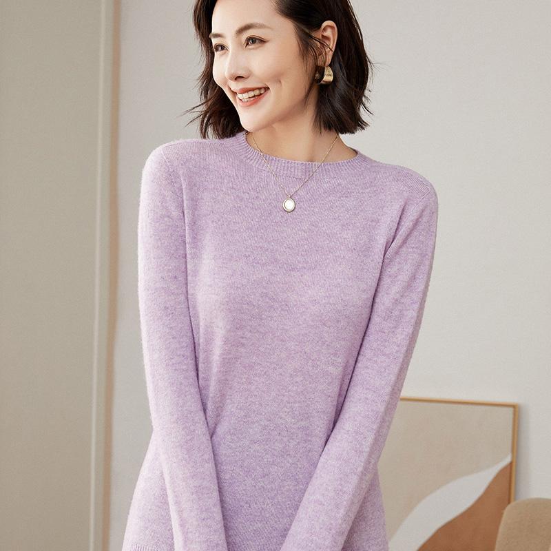 Kadın Kazak % 100% Merinos Yünü MODERN YENI SAGA Kaşmir Kazak Örme Kazak Kış Sıcak Kadın Jumper Örgü Üst