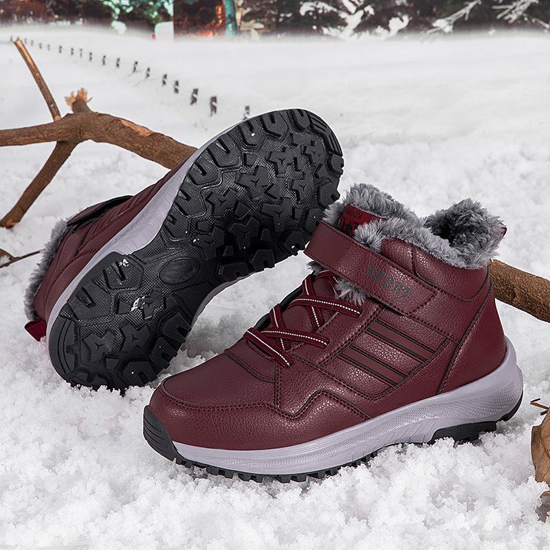 

Elderly shoes walking shoes winter fleece thickened flat heel cotton casual sports shoes soft sole thickened cotton 36