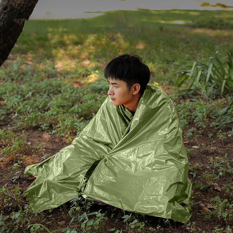 Emergency Sleeping Bag Waterproof PE aluminum film Thermal Blankets Lightweight Survival Sleep Bag Keep Warm for Camping Hiking