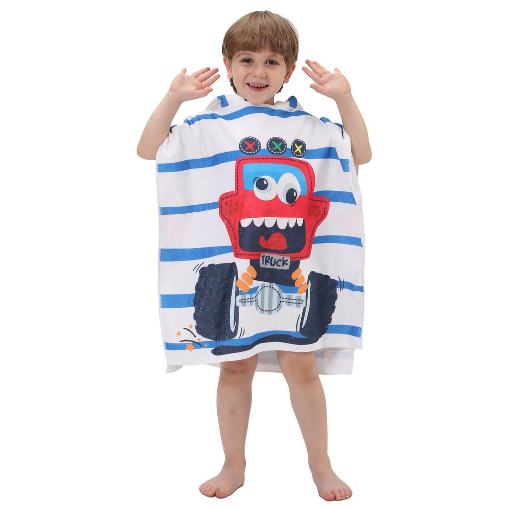 Cartoon Baby Bath Towel Microfiber Hooded Beach Towel Newborn Cape Towels Soft Poncho Kids Bathing Stuff Infant Washcloth