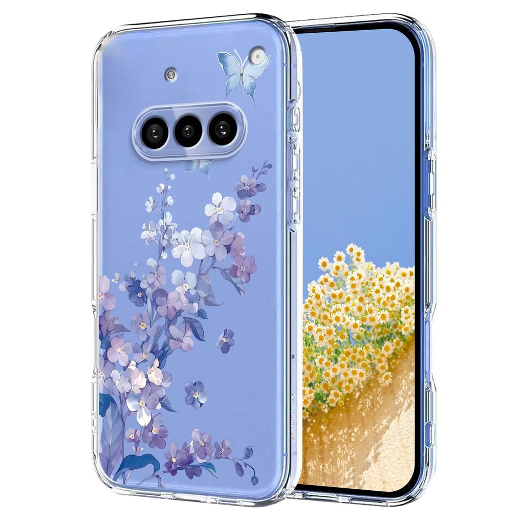 בשביל כלום טלפון (3 א) כיסוי טלפון TPU עם הדפס פרפרים פרחוני