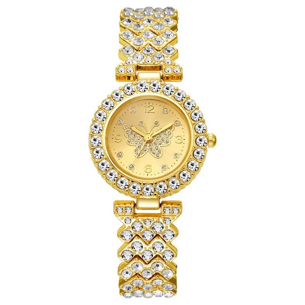 Diamond Decoration Diamond Watch Rhinestone Inlaid Butterfly Surface Watch  For Women