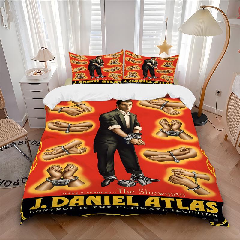 

3pcs Now You See Me Bedding Set, Soft Polyester Duvet Cover and Pillowcases Machine Washable Seasons all suitable & Guest Room Decor201 135x200cm