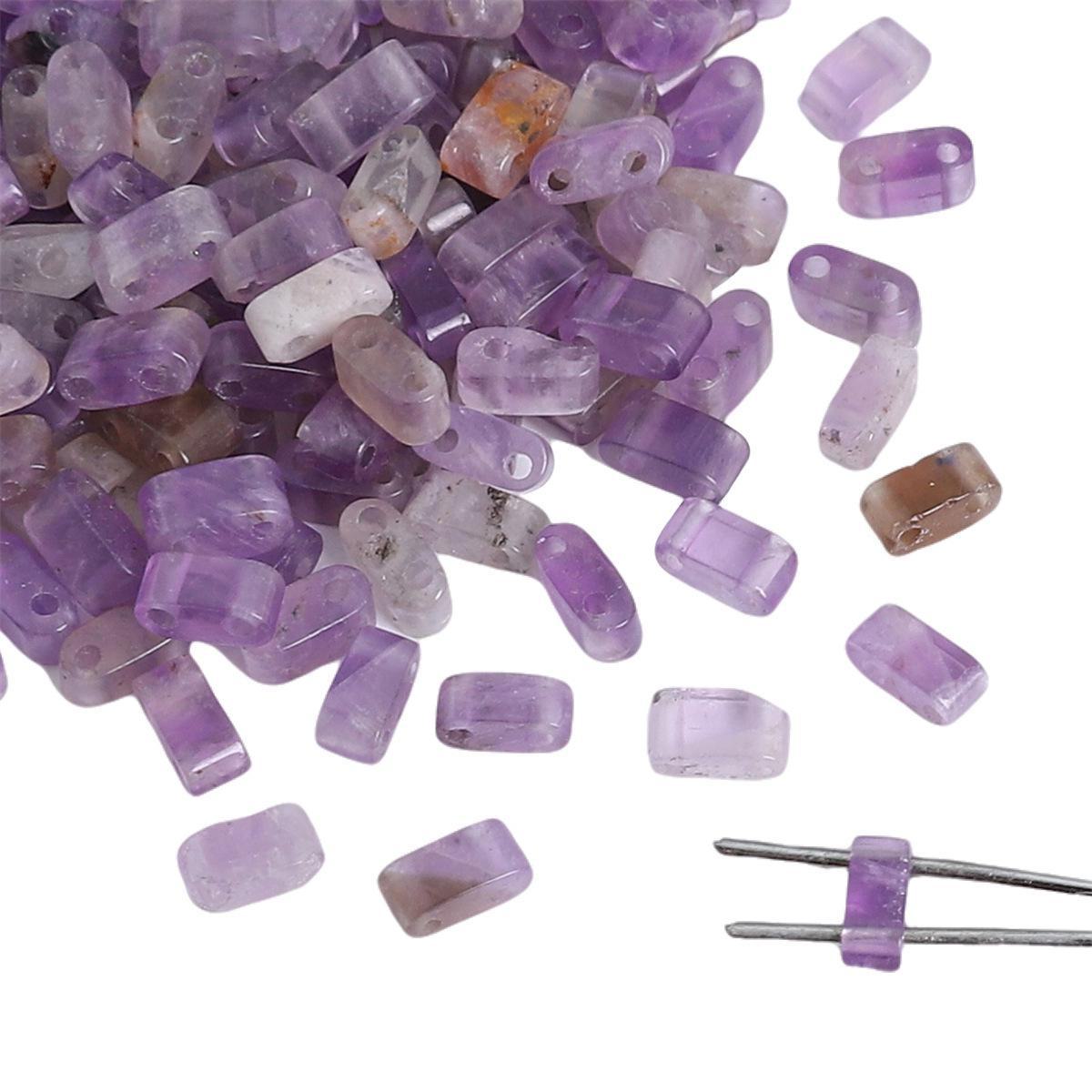 

Браслет из натуральных геометрических бусин из агата своими руками: Простые модные украшения Amethyst, about 5x2mm, 10 pieces/pack фиолетовый